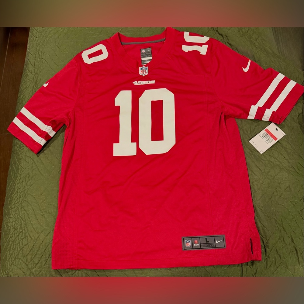 49 ers
NFL Red Jersey with Nike Logo